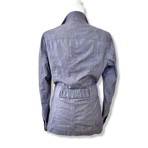 Calvin Klein Womens's Utility Jacket Cinched belted Waist full zip Size 6 - Picture 9 of 12